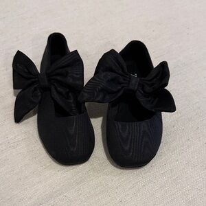 Zara Elegant Black Kids Shoes with Bow